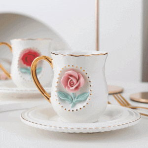 Floral Ceramic Mug – Handcrafted Elegance for Your Daily Ritual - Image 2